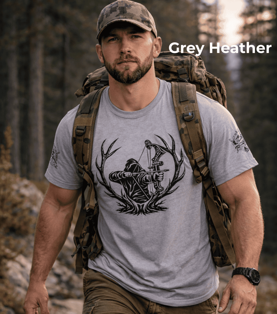 Bowhunter Graphic T-Shirt with Sleeve Designs